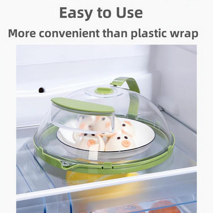 Microwave Splatter Cover with Built-In Water Steamer