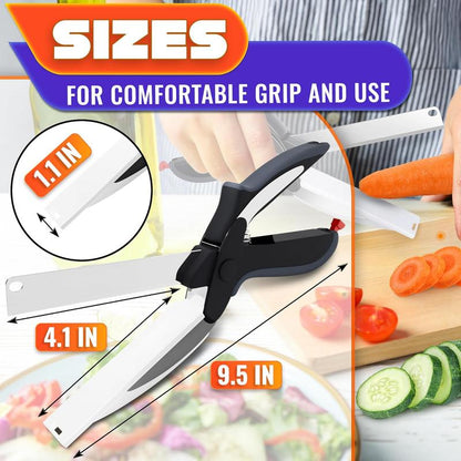 2-in-1 Kitchen Scissors – Cut & Chop in One Tool