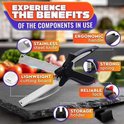 2-in-1 Kitchen Scissors – Cut & Chop in One Tool
