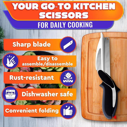 2-in-1 Kitchen Scissors – Cut & Chop in One Tool