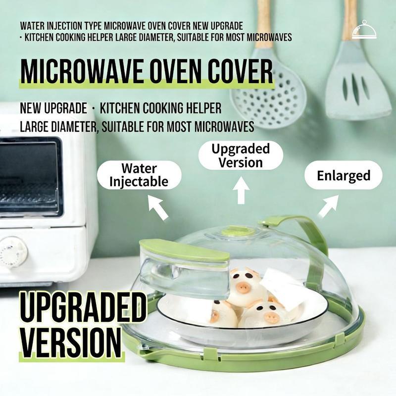Microwave Splatter Cover with Built-In Water Steamer