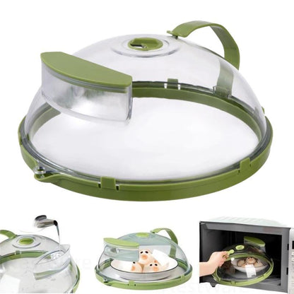 Microwave Splatter Cover with Built-In Water Steamer