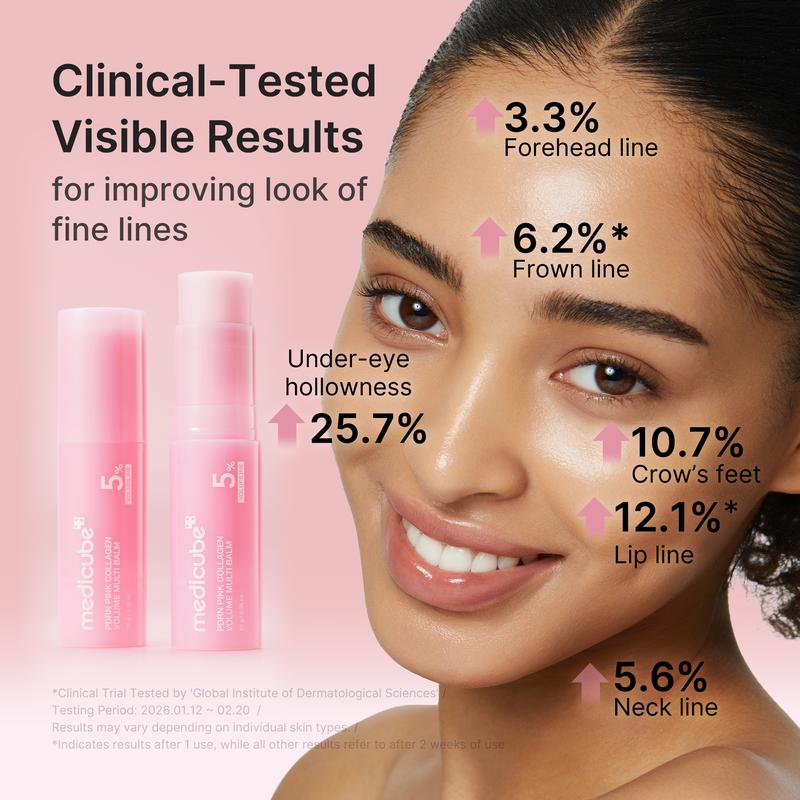 PDRN Pink Collagen Volume Balm | All-In-One Anti-Aging Stick for Face & Lips | Korean Skincare