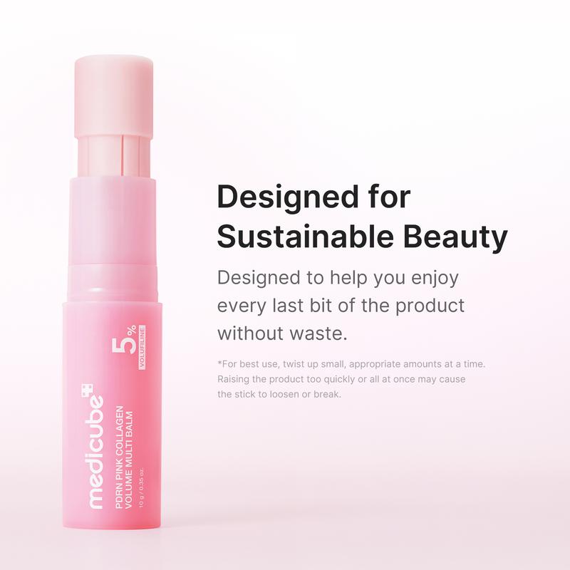 PDRN Pink Collagen Volume Balm | All-In-One Anti-Aging Stick for Face & Lips | Korean Skincare