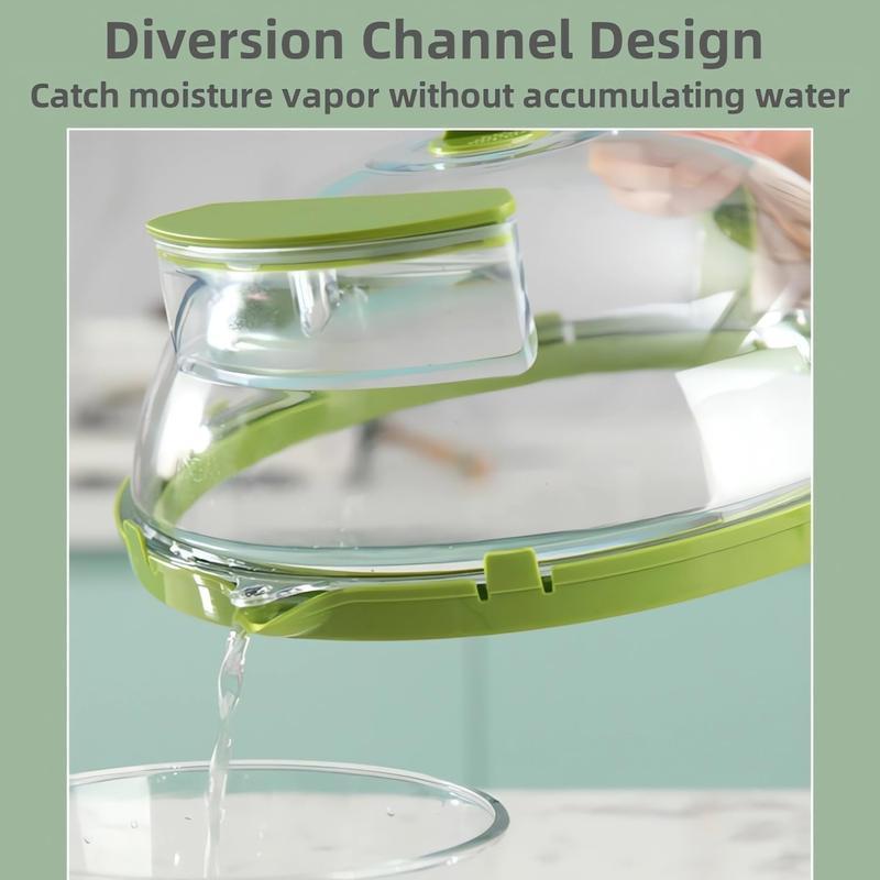 Microwave Splatter Cover with Built-In Water Steamer