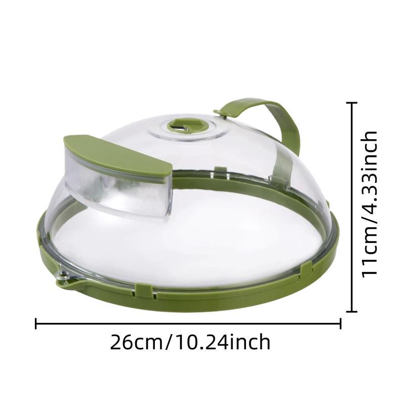 Microwave Splatter Cover with Built-In Water Steamer