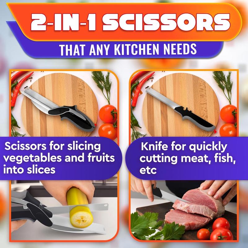 2-in-1 Kitchen Scissors – Cut & Chop in One Tool