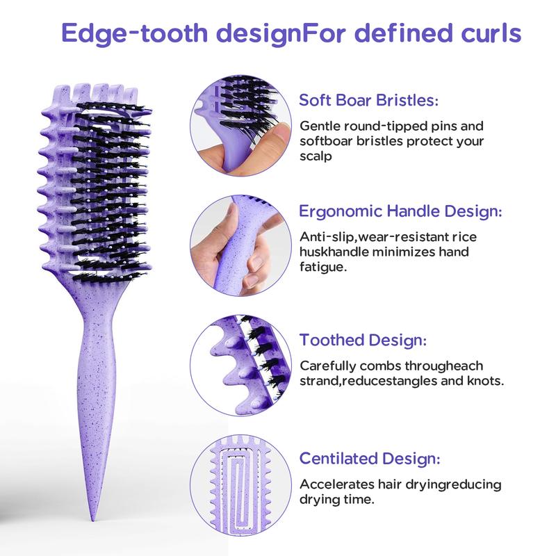 5-in-1 Detangling Curl Brush – Smooth Hair, Less Pulling