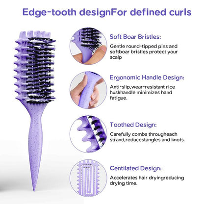 5-in-1 Detangling Curl Brush – Smooth Hair, Less Pulling
